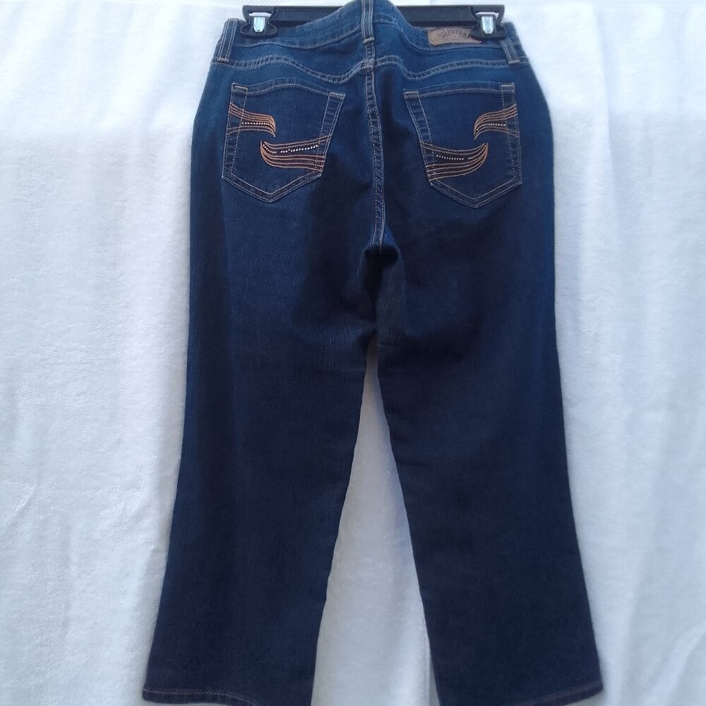 Bundle sunglass&Signature By Levi Strauss ankle-cropped jean embroider deco NWT